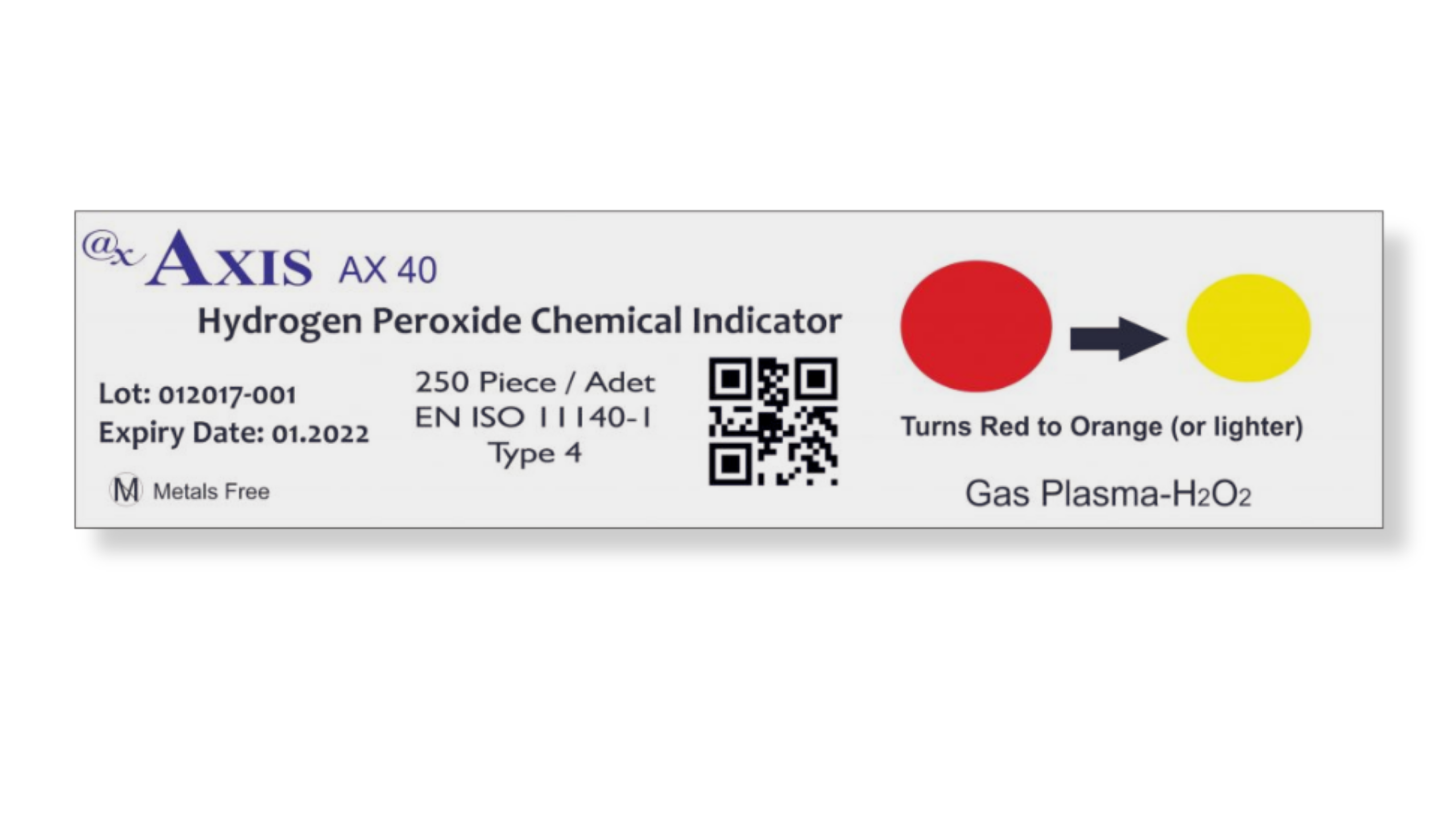 AX40 - Chemical Indicator for Hydrogen Peroxide